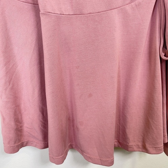 ANTHROPOLOGIE | ERI + ALI SCALLOP RUSTY PINK WRAP TOP - Picture 14 of 14